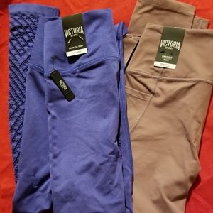(2) NWT Victoria's Secret Victoria Sport Knockout and Seamless Tights